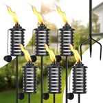 Snogswog Citronella Torches For Outside Set Of 6, White 16 Oz Outdoor Garden .... Fixed Price $79.86.