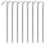 Metal Tent Stakes Heavy Duty 9 Inch, 8 Pack Anti-rust Galvanized Steel Campin.... Fixed Price $18.42.