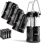 Vont 4 Pack Led Camping Lantern, Lanterns Collapsible - Black. Fixed Price $39.26.