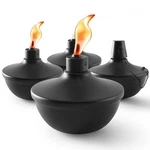 Snogswog 4 Pack Metal Table Top Torches, 22oz Citronella Torches 4p, Black 4p. Fixed Price $45.40.