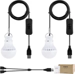 Onite Usb Led Light Bulb, Emergency Backup Lighting For 2-pack, White. Fixed Price $26.05.