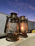 Vintage Style Hurricane Lamp Antique Kerosene Oil Lantern Camping Bronze. Fixed Price $38.00.