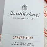 Hearth & Hand With Magnolia Engineered Striped Orange Natural Market Tote Nwt. Fixed Price $22.00.