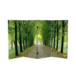 Red Lantern Double Sided Path Of Life Canvas Folding Screen, 3 Foot - 4 Panel. Fixed Price $191.90.