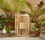Woven 19" Indoor/outdoor Lantern With Led Candle By Bobby Berk In Blonde. Fixed Price $59.99.