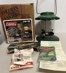 Coleman Lantern 5152-700 Dual Mantles Green Metal Glass *untested* W/ Box Mantle. Fixed Price $29.15.