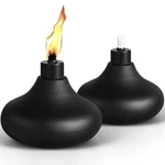 2 Pack Metal Table Top Torches, 24.5oz Citronella Torches For Outside, Refill.... Fixed Price $31.67.