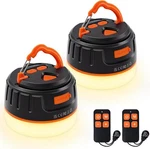 Sinvitron Led Camping Lantern Rechargeable With Remote 2 Pack, Black&org. Fixed Price $54.78.