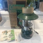 Coleman 228e195 Green Double Mantle Lantern Wind-proof Storm-proof Unleaded Fuel. Fixed Price $79.00.