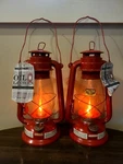 2 Weatherrite Electric Oil Lantern Red Glass Globe Indoor/outdoor Flameless Lamp. Fixed Price $169.99.