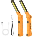 Suranew Led Cob Rechargeable Worklight Flashlight W/magnetic Base, 5 Modes, 360. Fixed Price $19.48.