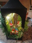 Handmade Fantasy Woodland Led Lantern Accent Lamp Multicolor Shaded Design. Fixed Price $25.00.