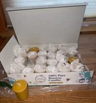Alternative Imagination 23-pk Beeswax Votive Candles, 100% Pure Natural, 15 Hour. Fixed Price $52.00.
