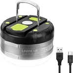 Le Led Camping Lantern Rechargeable, 310lm, 5 Light Modes, Power Bank, Silver. Fixed Price $45.10.