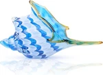 Hand Blown Glass Shell Decoration, Modern Art Conch Statue,blue And White. Fixed Price $38.99.