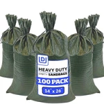 Durasack Heavy Duty Sand Bags With Tie Strings Empty 100 Sandbags, Green. Fixed Price $72.99.