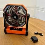 Battery Powered Portable Outdoor Handle Camping Led Light Fan & Charger Cord. Fixed Price $19.95.