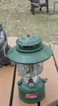 Vintage Coleman Lantern Model 220f The Sunshine Of Night 10/1970 Pyrex Globe. Fixed Price $44.99.