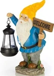 Vp Home Welcome Gnome With Lantern Solar Powered Led Outdoor Decor Garden Light. Fixed Price $19.91.