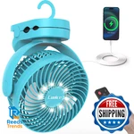 Camping Fan With Remote Control - 12000mah Rechargeable Battery Powered Fan, Cam. Fixed Price $57.45.