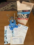 Gaz S-200 Camping Stove + 1 Used Butane Canisters Box, Instructions, Tested. Fixed Price $14.95.