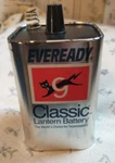 Vintage Eveready Classic Lantern Battery 6 Volts No. 509 Upc Error 039800012487. Fixed Price $9.95.