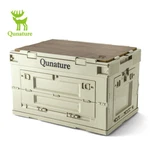 Qunature 60l Camping Box With Lid Foldable Plastic Storage Container Outdoor. Fixed Price $48.41.