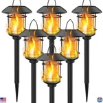 6 Pack Solar Flame Torch Lights, Flickering Garden Lanterns, Auto On/off,. Fixed Price $58.00.