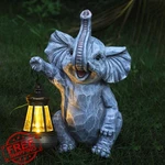 Yewanye Elephant Solar Statue Light, Outdoor Waterproof Garden Decor. Fixed Price $78.29.