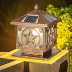 Slawa Outdoor Solar Post Cap Light 9.8in Bronze Column Lights Square Waterproof. Fixed Price $120.67.