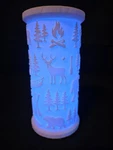 Rustic Woodland Led Lantern Version 1 With Light Puck Included. Fixed Price $20.00.