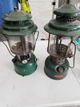 Coleman Green Liquid Fuel Camping Lantern 220k 14in Metal Glass 8x8in. Fixed Price $99.99.