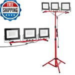 Vevor Led Work Light Stand 21000 Lumens Three-head Portable Camping. Fixed Price $103.06.