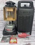 New Vintage Coleman Lantern 295-746 Two Mantle Powerhouse Duel Fuel & Case. Fixed Price $125.99.