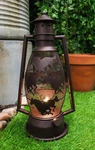 Old Fashioned Rustic Western Horses Electric Metal Lantern Lamp Or Shadow Caster. Fixed Price $49.99.