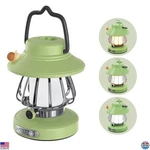 Portable Green Camping Lantern For Kids, Soft Light Flashlight, Rechargeable. Fixed Price $41.16.