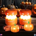 Halloween Pumpkin Lantern & Headlamp Set, 2 Led Modes, Collapsible, Battery. Fixed Price $31.35.