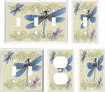 Dragonfly Blue Dragonflies Light Switch Cover Plate K1 U Pick Size. Fixed Price $8.29.