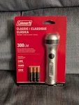 Coleman Classic Aluminum 300 Lumen Flashlight Ipx 4/3aaa Batteries Included New. Fixed Price $24.95.