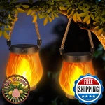 Ibaycon 2-pack Solar Flickering Flame Lanterns Garden Halloween Lights. Fixed Price $41.23.