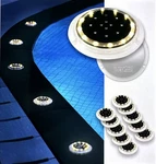 12 Solar Dock Lights, Super Bright Disc Led Outdoor Waterproof, Anti-slip. Fixed Price $114.95.