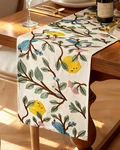 Canvas Embroidered Table Runner - 13"x 72" Coffee For Living Room N. Fixed Price $42.29.