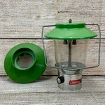 Vintage Coleman Propane Lantern Camping Green Top Pyrex Glass Usa Made. Fixed Price $69.99.