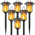 Dynaming 6 Pack Solar Flame Torch Lights Outdoor, Halloween Dual Use Flickeri.... Fixed Price $58.53.