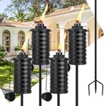 Zszmfh 4 Pcs Metal Torch For Outside, 16oz Outdoor Garden Dcor,59-inch Upgraded. Fixed Price $61.36.