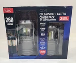 Itek Collapsible Led Camping Lantern Combo Pack Jumbo & Mini 260 Lumens. Fixed Price $17.99.
