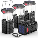 Letmy 4 Pack Camping Lantern, Rechargeable Led Lanterns, Solar Lantern. Fixed Price $50.62.