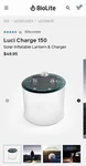 Biolite Luci Charge 360 Solar Lantern Inflatable Lot Of 2 Nib Camping Free Ship. Fixed Price $50.00.