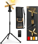 13200mah Rechargeable Solar Work Light, Ipx4 Waterproof With Remote, Orange. Fixed Price $93.65.