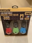 Zero Dark Led Camping Lantern Light Bulbs Hook 3 Pack Portable Hurricane Hiking. Fixed Price $15.00.